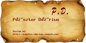 Pásztor Dárius névjegykártya