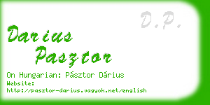 darius pasztor business card