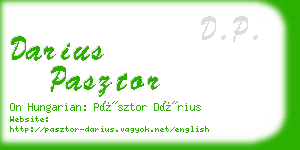 darius pasztor business card
